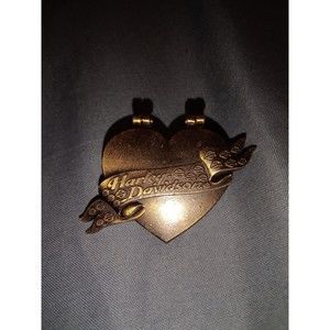 2013 Harley Davidson Motorcycle Heart Locket Biker Lapel Pin